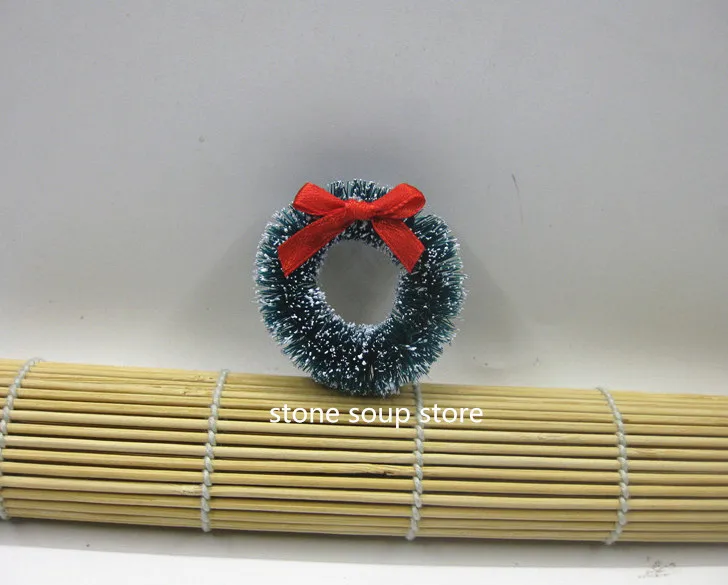 5cm add bowknot 6pcs 3-10 шт Мини натуральные Сизалевые венки Рождественские украшения для дома маленькие украшения для рождественской елки подвеска 3-9 см - Цвет: 5cm add bowknot 6pcs