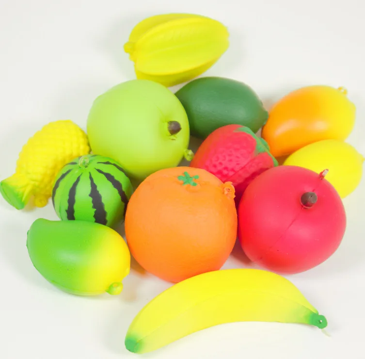 72 шт. смешанные кавайные мягкие милые фрукты медленно растут игрушки 12 видов