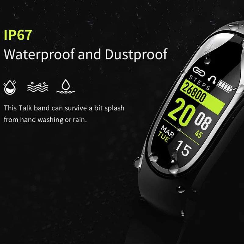 KR04 смарт-браслет Фитнес трекер Браслет IP67 Водонепроницаемый bluetooth smartwatch