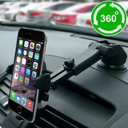 Universal 360 Degree Long Arm Windshield mobile Cellphone Car Mount Bracket Holder for your mobile phone Stand for iPhone GPS