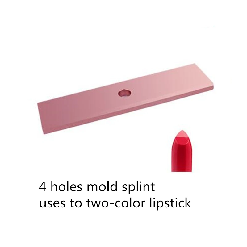 4 holes splint 1 Набор 12,1 мм алюминиевый пресс-форма для 2/4/6/12 полостей отверстия ленивый помады пресс-формы для DIY двухцветный плоский птица рот Форма - Цвет: 4 holes splint