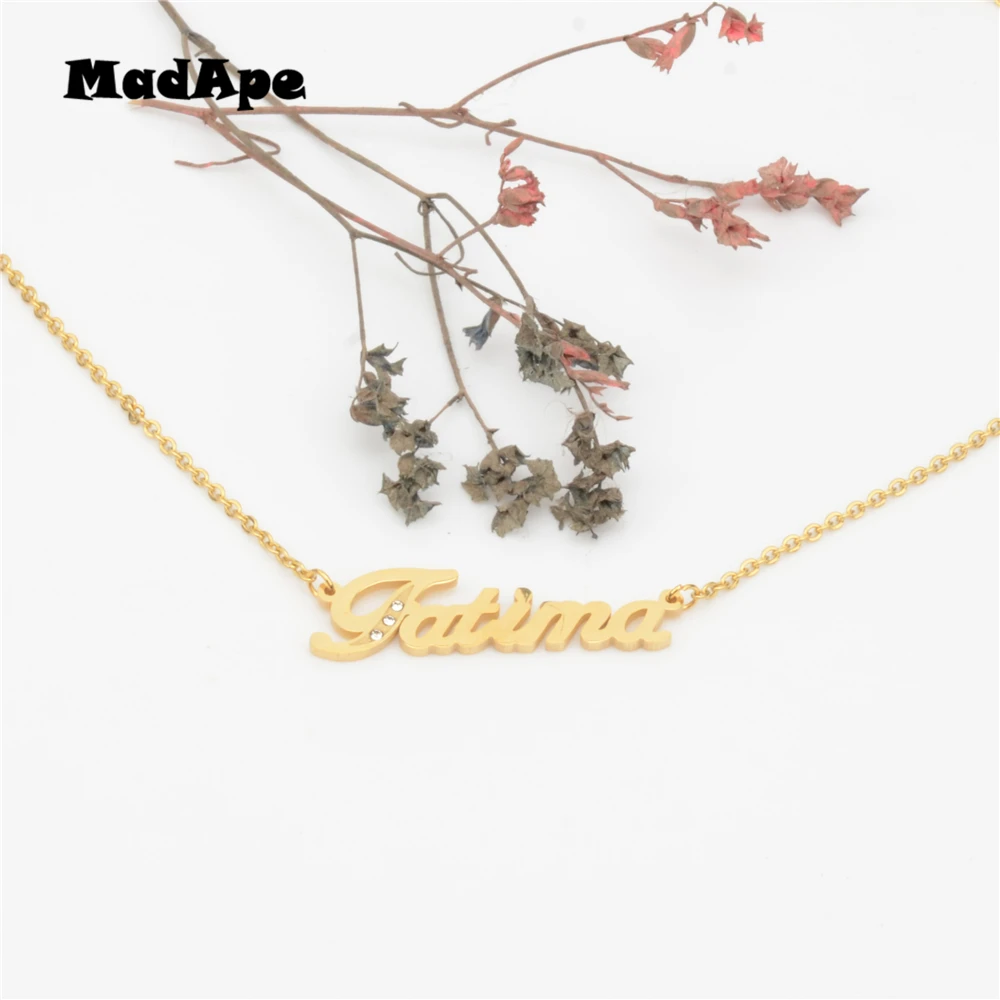 Ожерелье MadApe Fatima с именной подвеской из нержавеющей стали под заказ