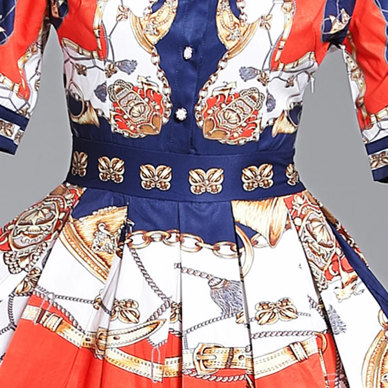 Повседневное женское платье с коротким рукавом и принтом 2019 летнее однобортное