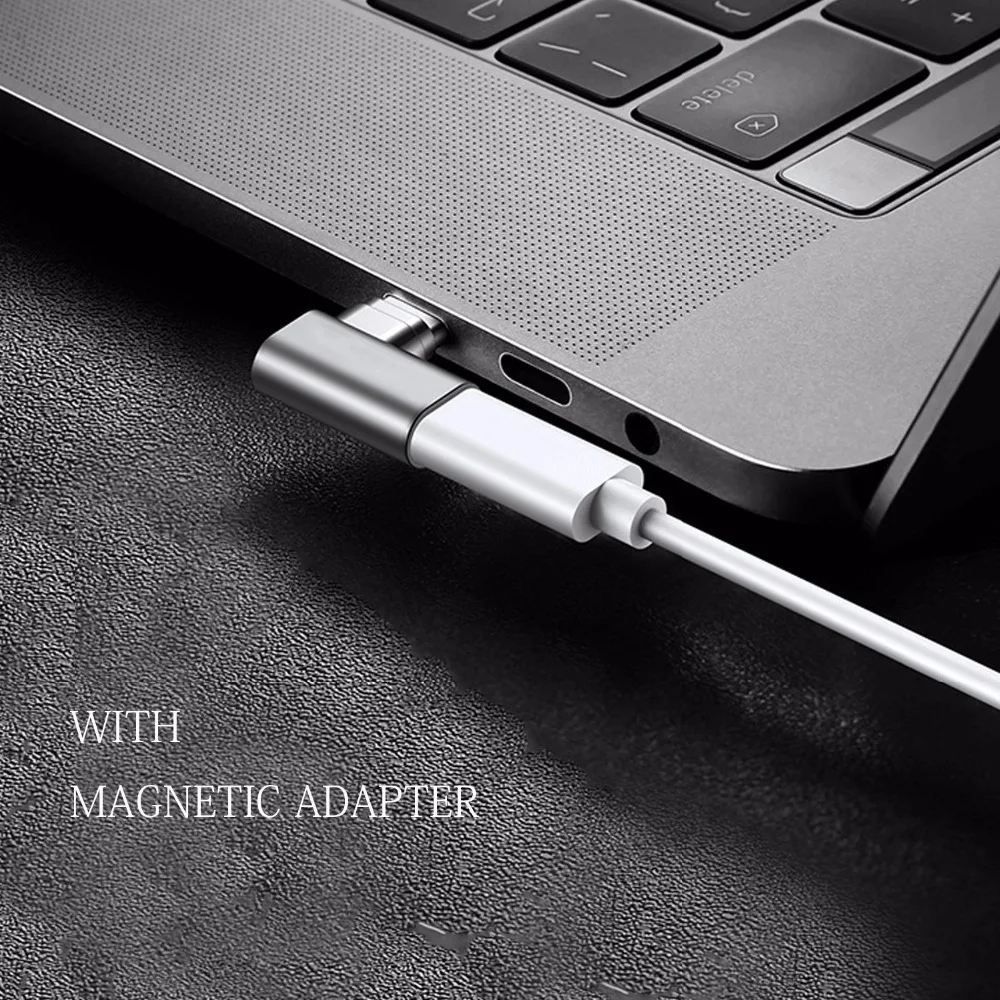4.3A USB-C адаптер(под углом 90 градусов) для Тип C Магнитный Кабельный адаптер-переходник для Macbook Pro samsung S8 S9 Plus/Note 8