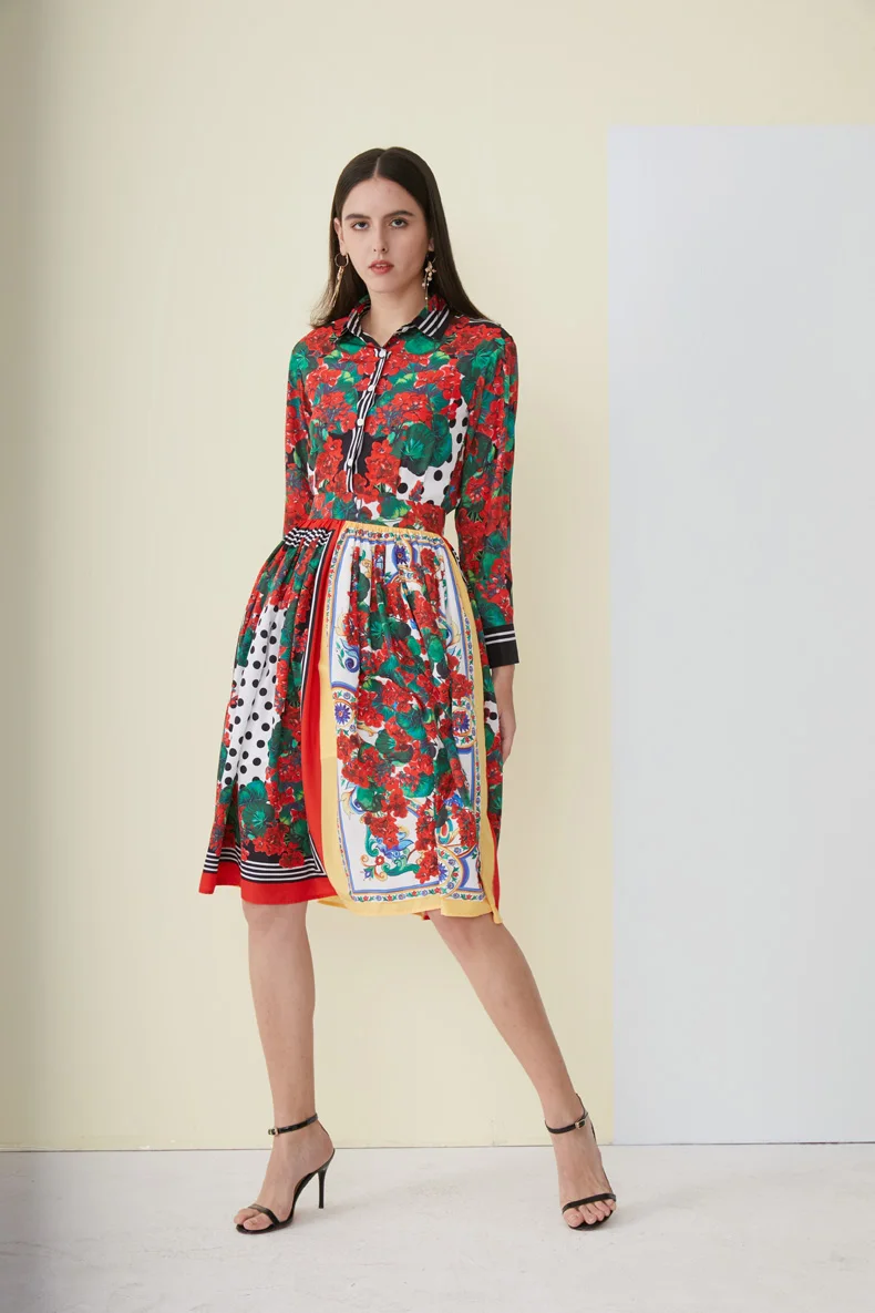 Женское модельное платье полосатый топ с отложным воротником и рукавами до