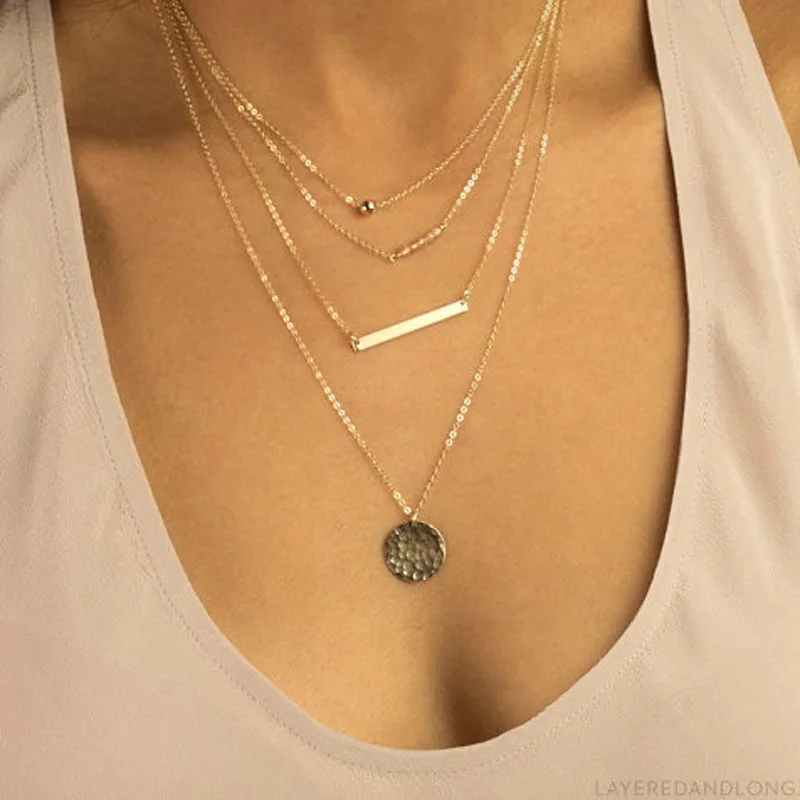 Модное женское ожерелье промоакция богемное популярное многослойное из