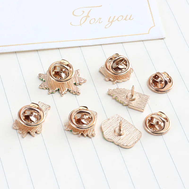 1 шт. зеленые Мультяшные броши для растений металлические значки аксессуары на