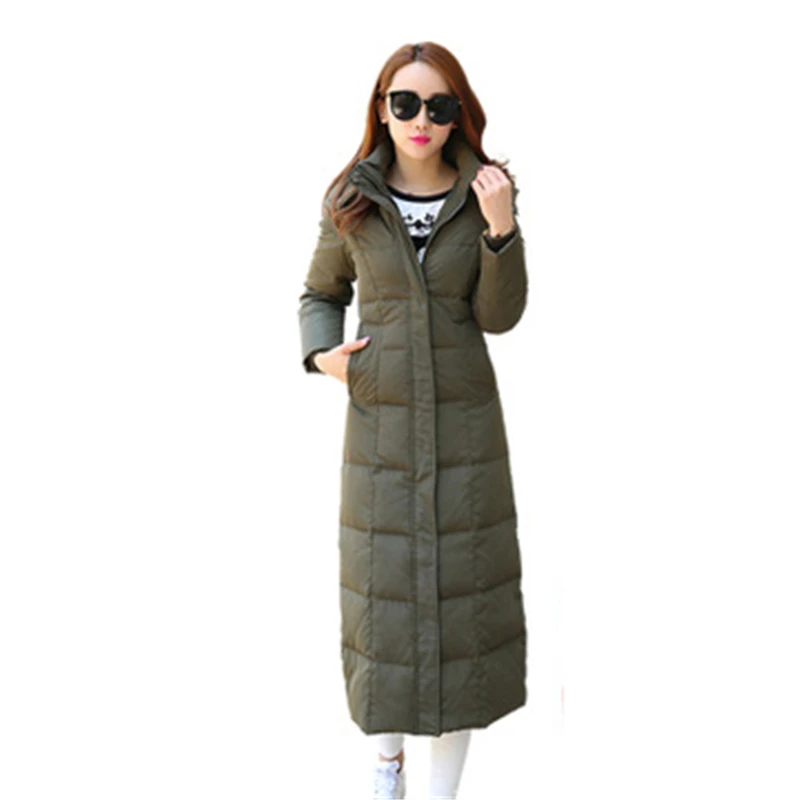 

New Winter women down coats Long jackets warm woman down parkas Casual Large size female down coat Outwear Loose Hooded CoatJ921