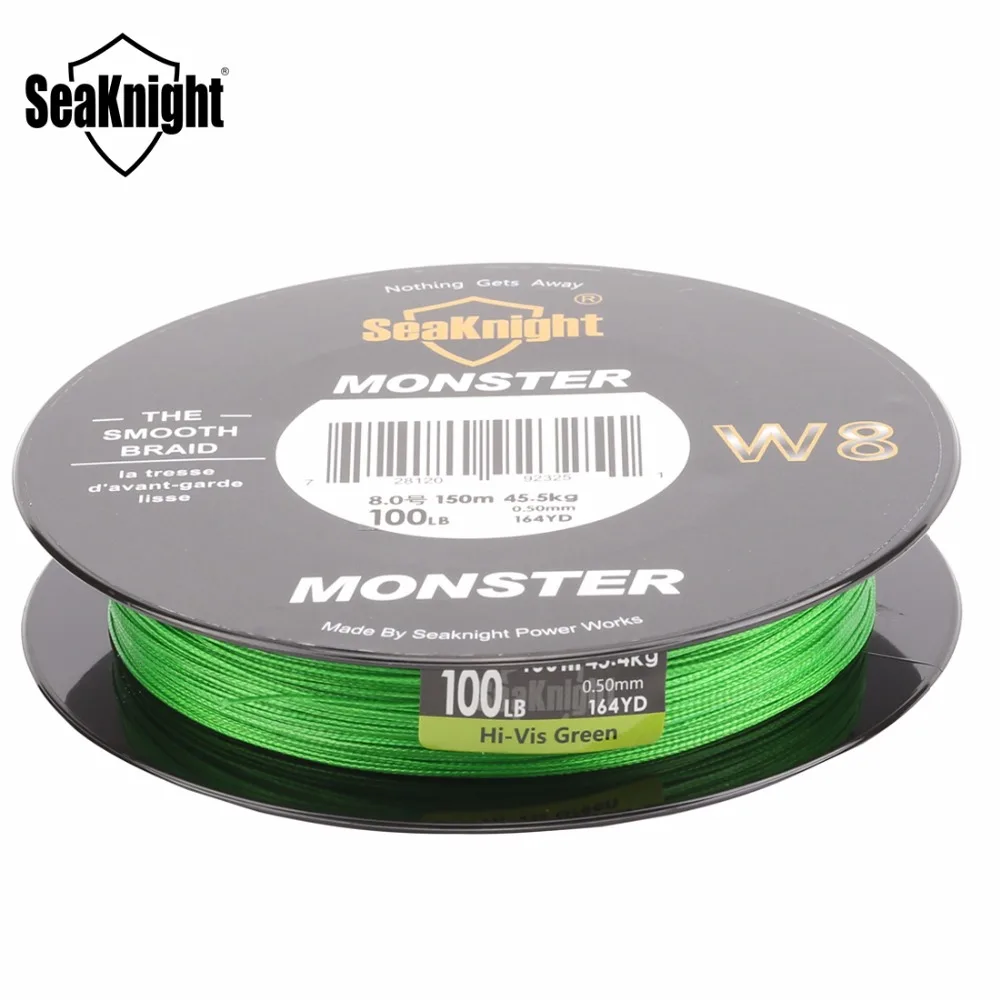 Seaknight 150 m monster w8 рыболовная линия плетеная pe Комплексная леска 8 подставки мягкие