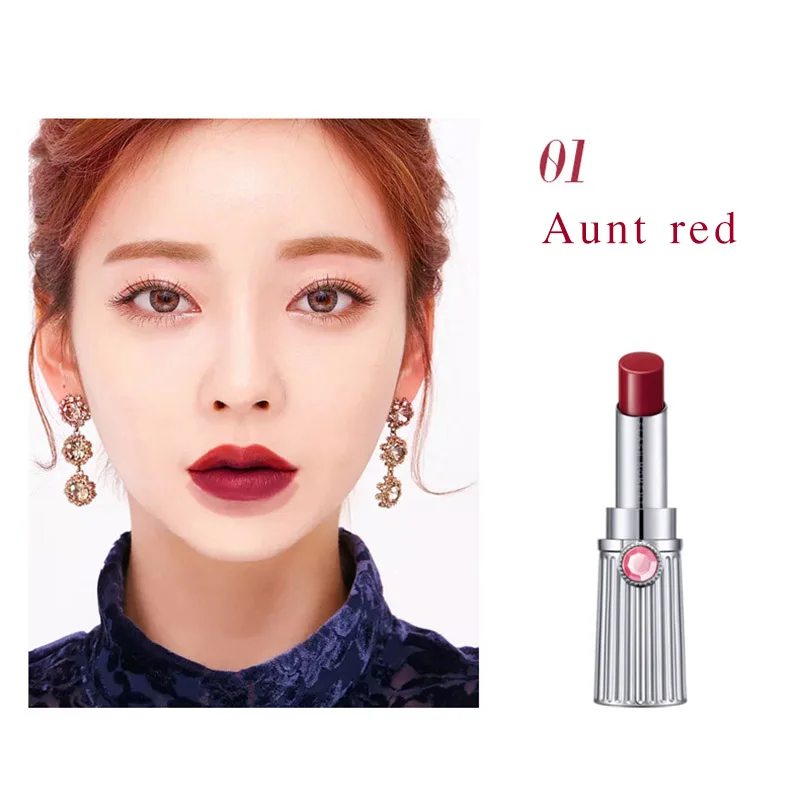 Губная помада с алмазной инкрустацией туманная бархатная стойкая губная