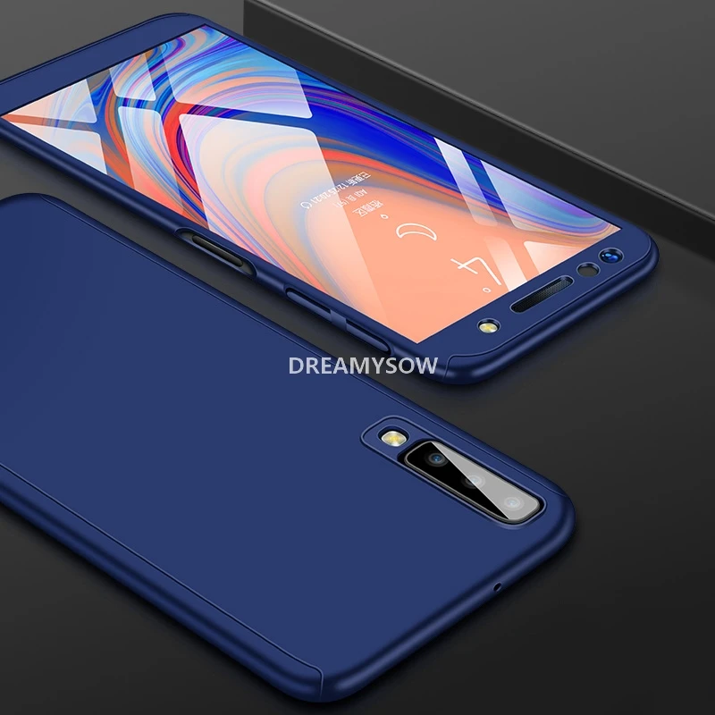 360 градусов полное покрытие чехол для samsung Galaxy A8 A6 J4 J6 плюс A7 защитный чехол Galaxy S10 плюс S10e A30 A50 M20 Capas