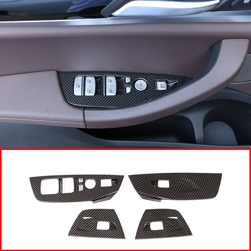 4 шт. стильный АБС пластик из углеродного волокна для BMW X3 G01 2018 2019 украшение окна