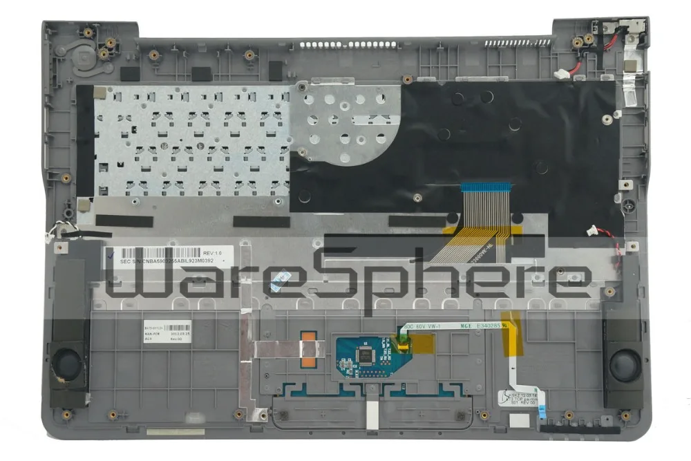 Верхняя крышка в сборе чехол-накладка для Samsung NP530U3C NP530U3B NP535U3C серый цвет |