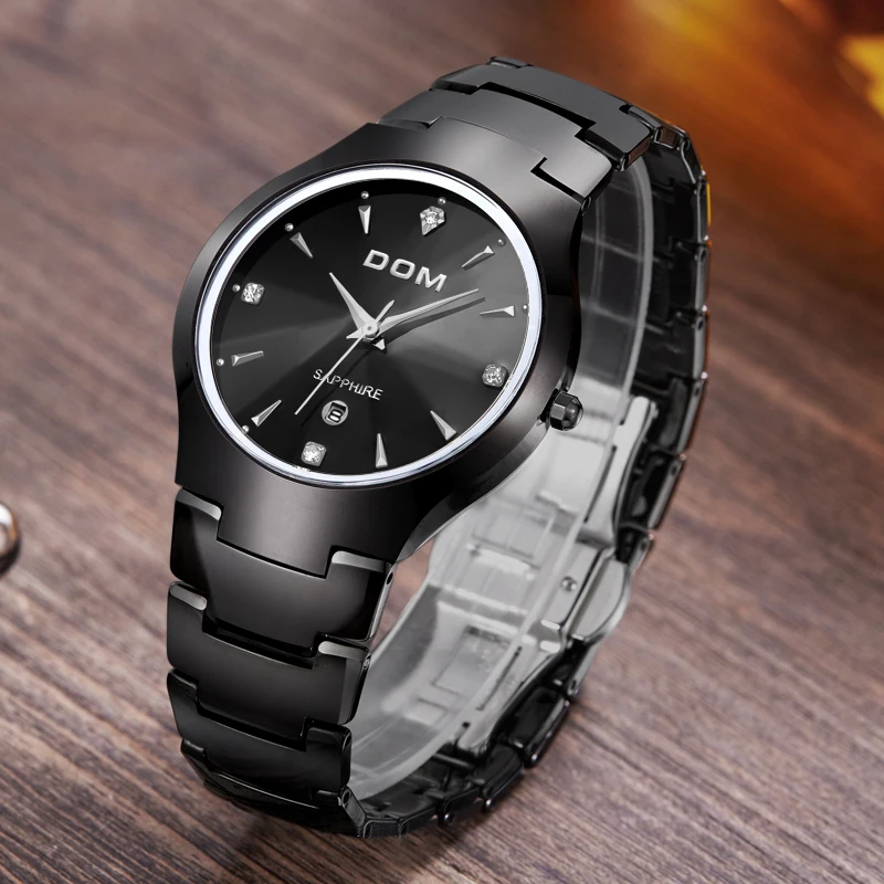 DOM Мужские Часы Лучший Бренд Класса Люкс Кварцевые Мода Марка Стали Вольфрама
