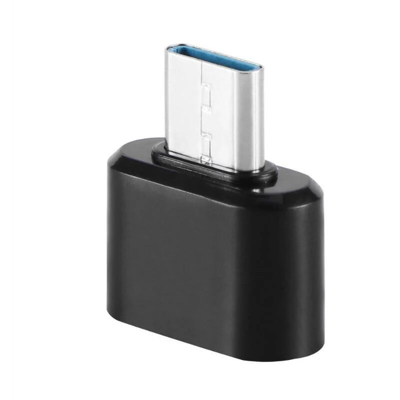 Черный BRSUANG type-C OTG адаптер для телефона конвертер type-C к USB адаптер USB-C порт Разъем для мобильного телефона Мышка для планшета клавиатуры и т. д - Цвет: Черный