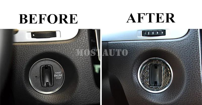 For VW Touareg Carbon Fiber Center Console Key Hole Frame Trim Cover 2011-2018 1pcs Car Accessories Interior Decor | Автомобили и