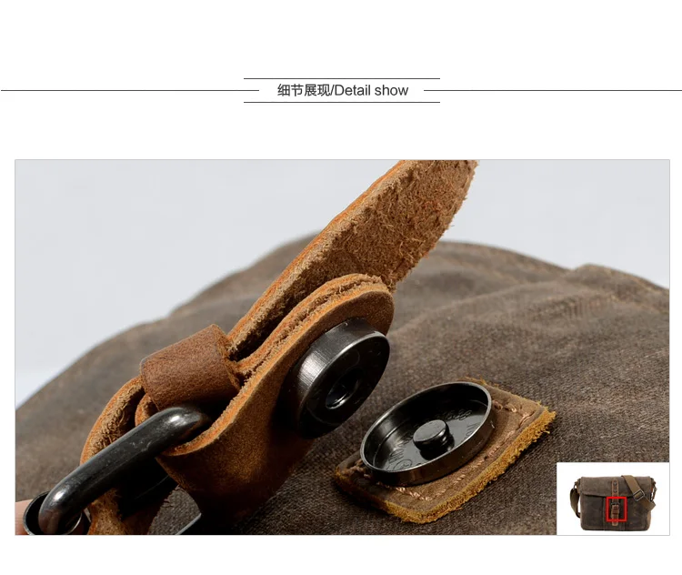 Muchuan 88807K# новая водонепроницаемая Холщовая Сумка с масляным воском, мужская сумка на плечо для отдыха, сумка для камеры моментальной съемки