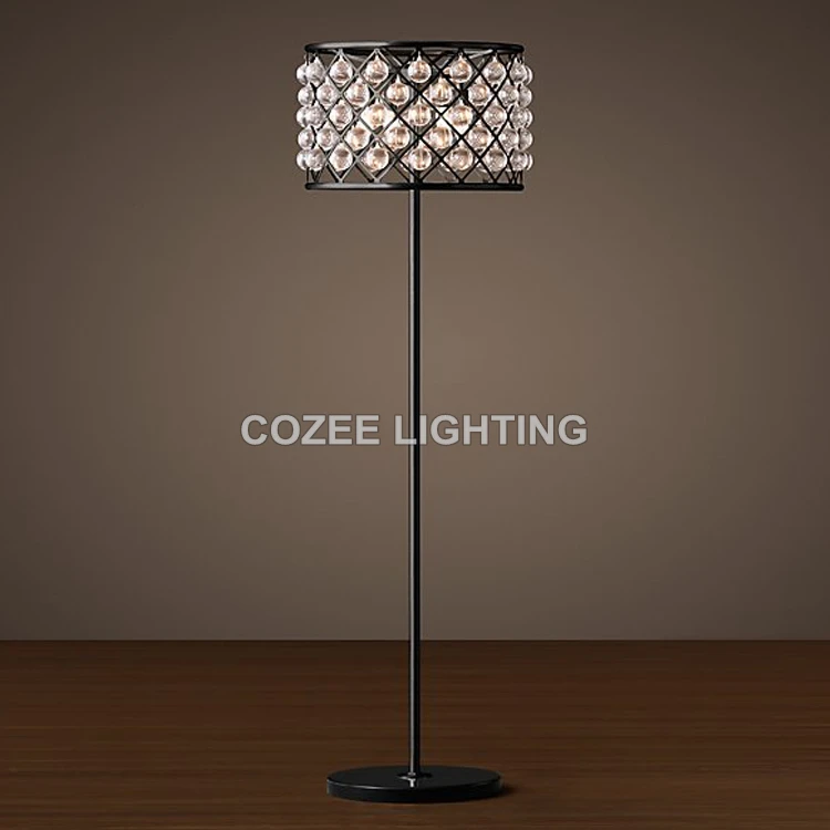 Винтажная стеклянная Напольная Лампа напольная лампа освещение для дома отеля