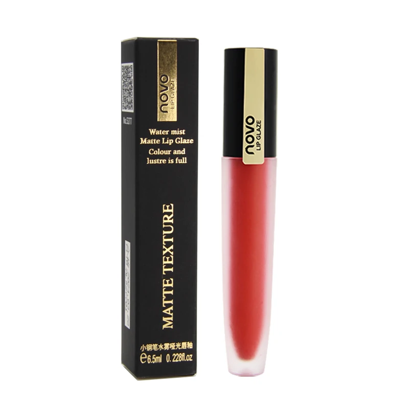 Novo velvet matte lip gloss Pen shape long lasting waterproof sexy red beans batom nude brown lip tint moisture lipstick BN162