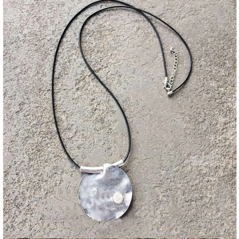 Винтажная подвеска с жемчугом ожерелье короткое из сплава геозоном длинной