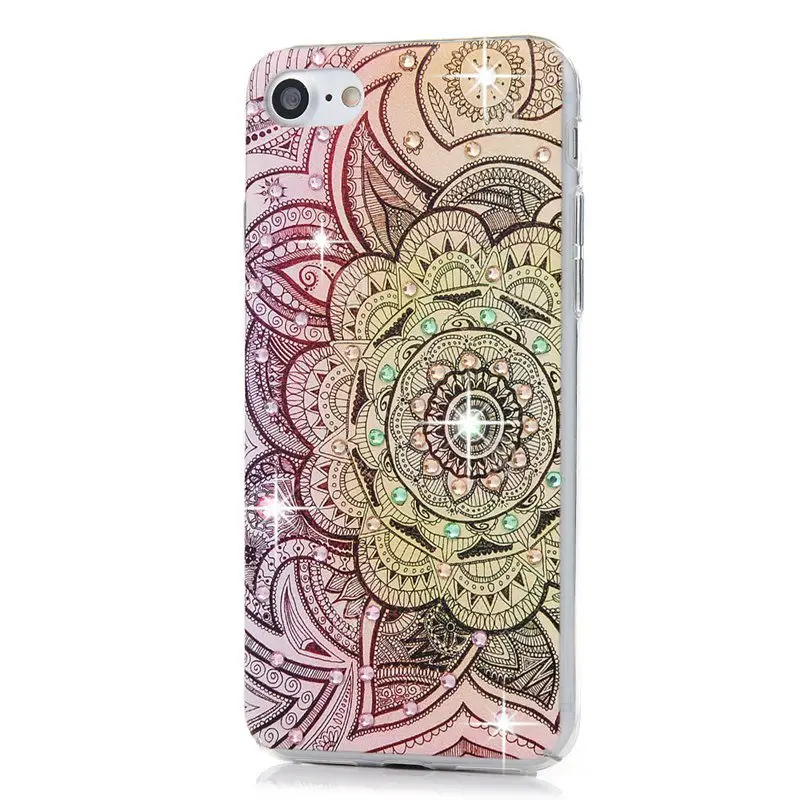 YOKIRIN For iPhone 7 Phone Case Fashion Colorful Painting Luxury Glitter Crystal Ultra Slim Hard Plastic Back Cover Cases |