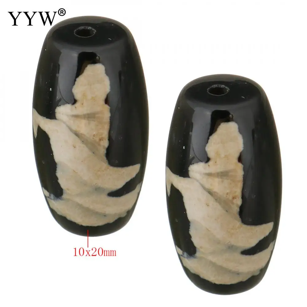 Бусины Dzi из натурального тибетского оникса модные брендовые аксессуары для