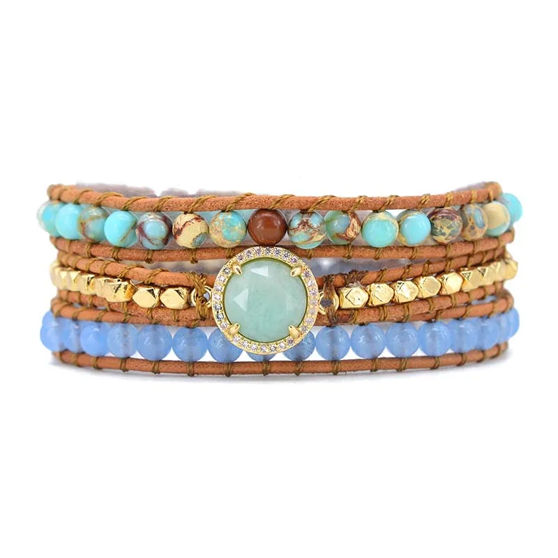 Прямая поставка браслет дружбы в стиле бохо с подвеской из натурального