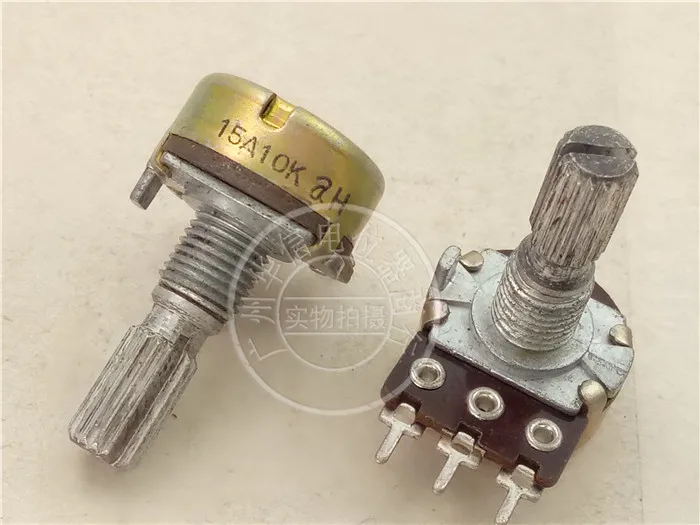 

Original new 100% 16 Type single couplet potentiometer 15A10K axis long 20MM flower axis A10K (SWITCH)