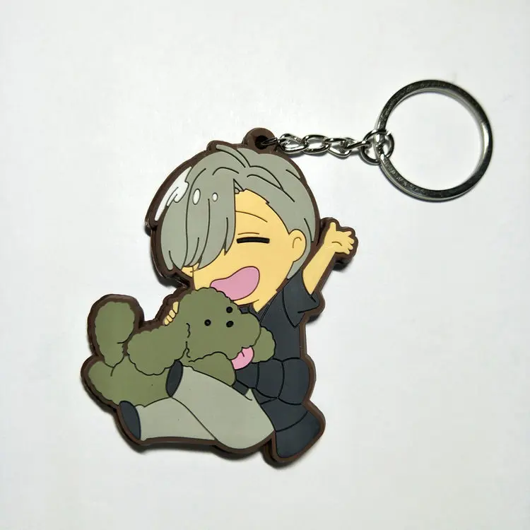 1 шт. 6 см аниме брелок для ключей YURI on ICE ПВХ Рисунок милые игрушки подарок на день