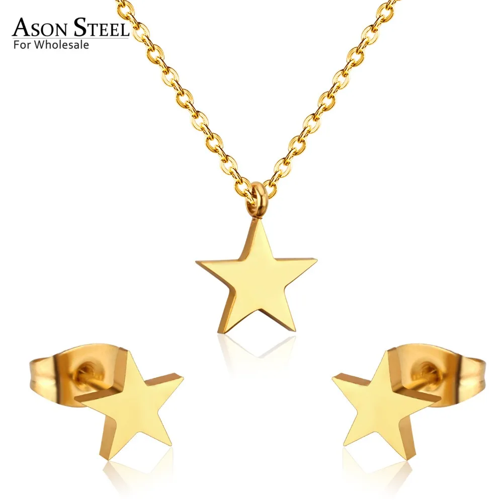 Комплект из колье и серёг нержавеющей стали|Ювелирные наборы| |