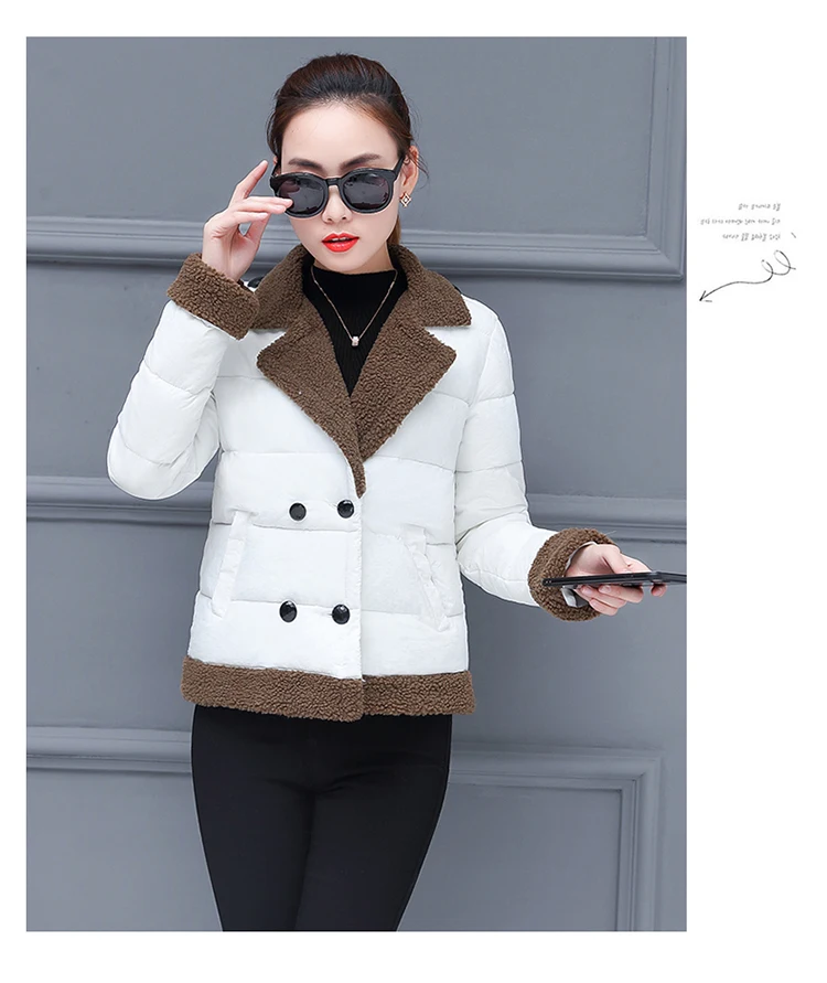 Новинка пуховик из хлопка зимние женские пальто короткое приталенное хлопковое