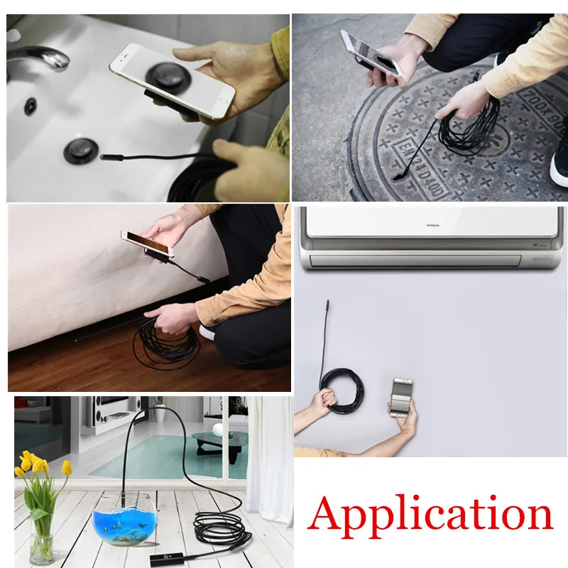 Wifi эндоскоп камера Android 720P IOS бороскоп водонепроницаемый объектив