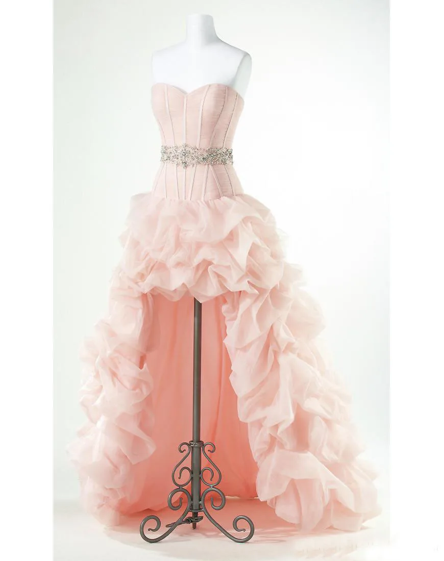 Соблазнительные Свадебные платья до пола с высоким и низким вырезом аппликацией