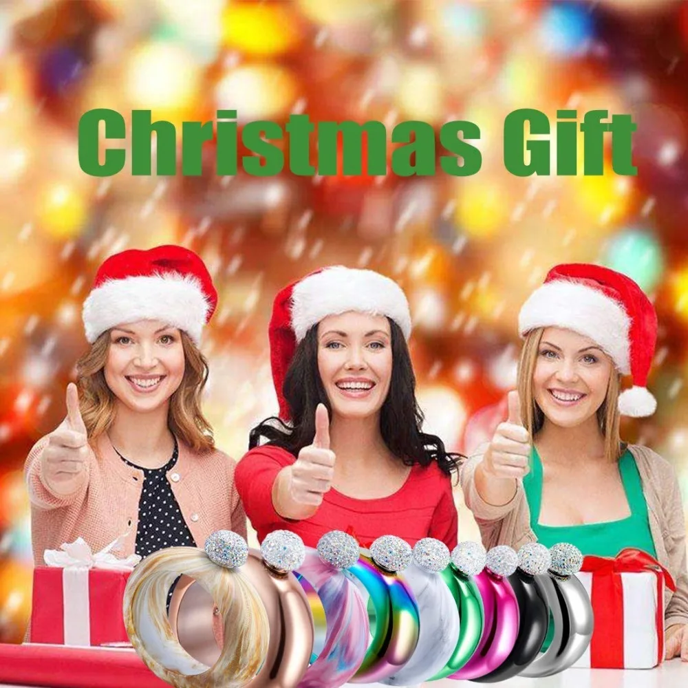 Hillside-Kit Bracelet Bangle Flask Handmade Crystal Lid Creative 304 Stainless Steel Wine Gift | Дом и сад