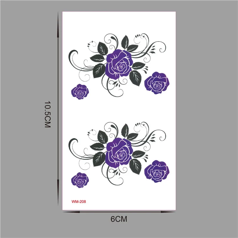 Новый стиль хна для татуировки Поддельные тату флеш временные стикеры мужские