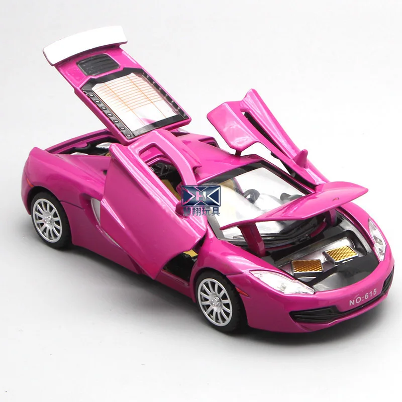 1:32 Высокая симуляция гоночного coupe McLaren P1 модель автомобиля из сплава с легкой музыкой откатная функция игрушки для детей Подарки