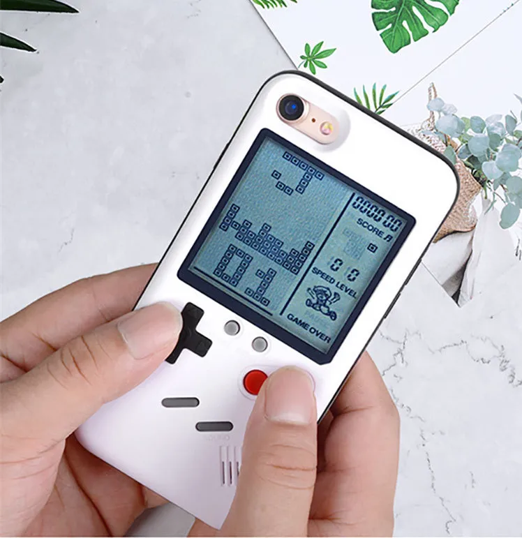 Tetris Ручной игровой плеер Чехол Для Телефона iPhone 6 6s 7 8 Plus X XS детский подарок