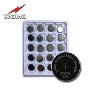 20x wama rechargeable lithium ion batteries 3 6v lir2032 repeatedly used 500 times replace cr2032 button coin cell battery new