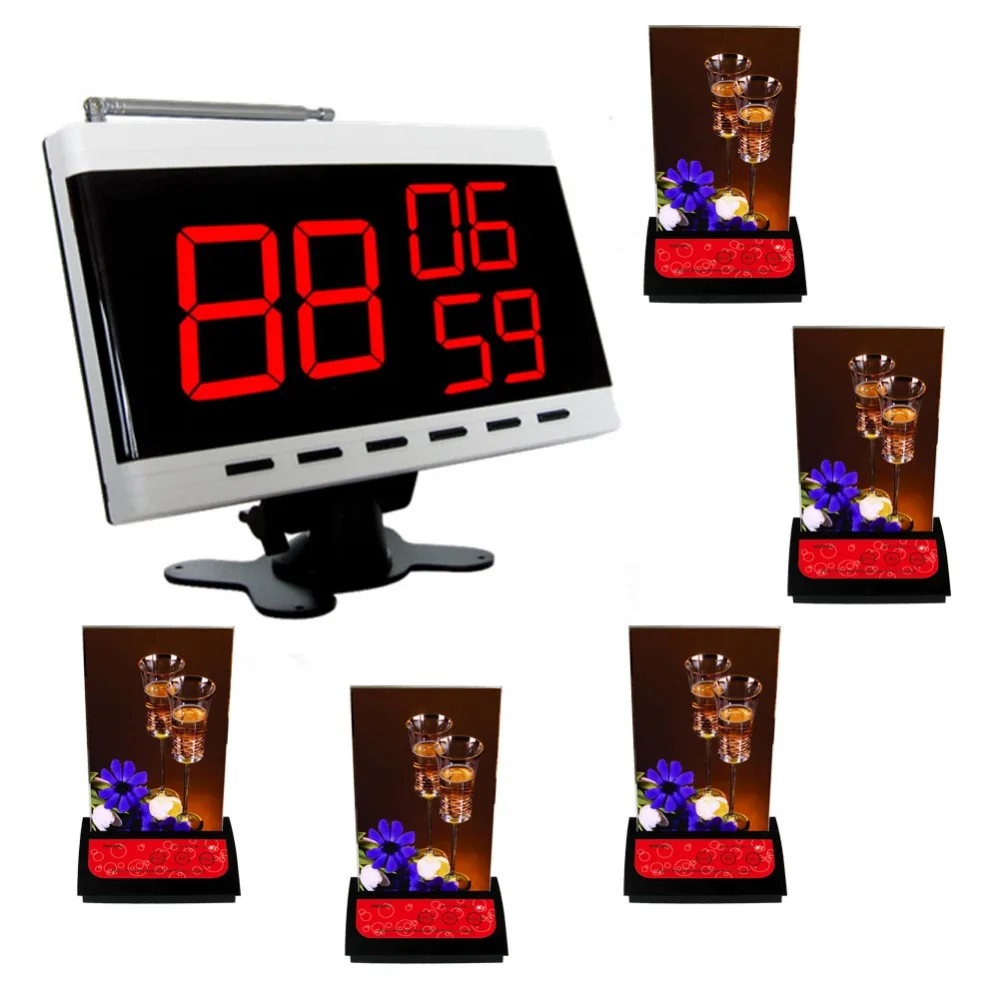 Беспроводная система вызова SINGCALL кнопка обслуживания 5 шт. Настольный номер APE730 и