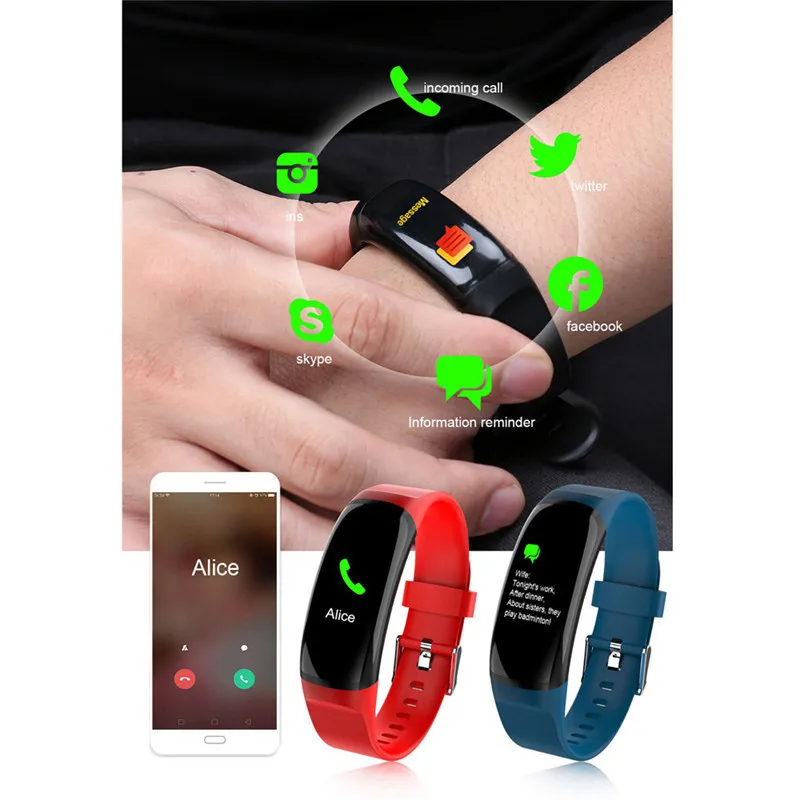 MK04 Bluetooth спортивный Смарт Браслет для измерения кровяного давления монитор