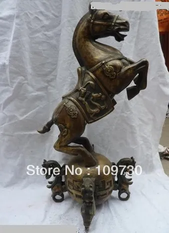 Бир 00974 18 &quotКитайский Народная Бронзовый резные отлично красивые реалистичные
