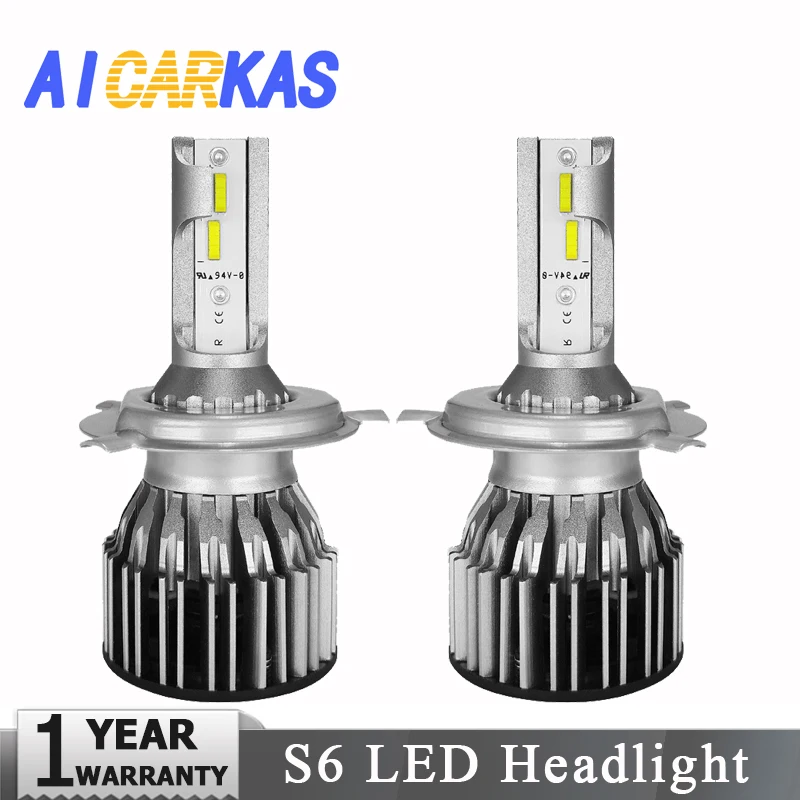 AICARKAS 2 шт. автомобильная лампа для фар H7 LED H4 H1 H8 H9 H11 9005 HB3 9006 HB4 Turbo светодиодная 70 Вт