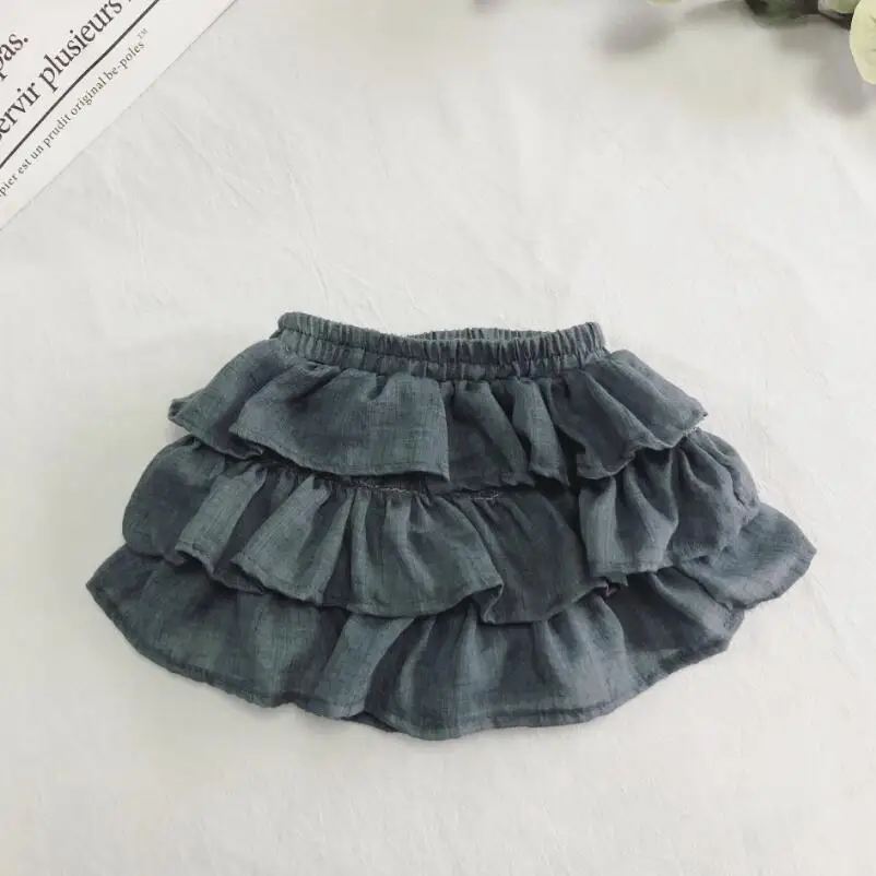 blue kids shorts Летние шорты для девочек юбки-пачки для торта детские шорты для маленьких девочек детские брюки детская одежда шорты для девочек - Цвет: blue kids shorts