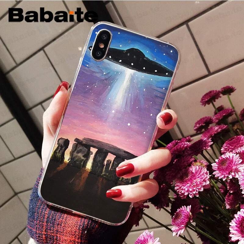 Мягкий высококачественный чехол для iPhone 7 для телефона Babaite Alien UFO 8 5 5Sx 6 7 plus 8 Plus X XS MAX XR - Цвет: A6