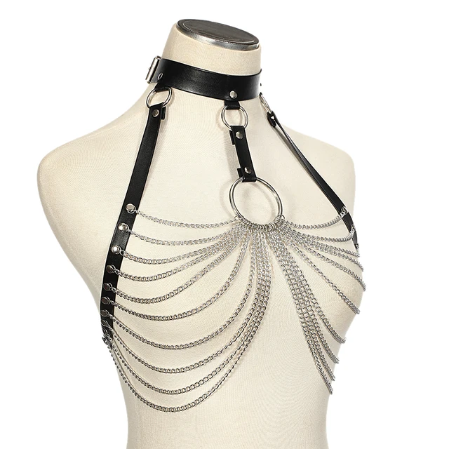 Dark Enchantress Leather Top Chest Harness 3