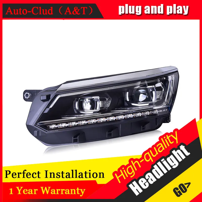 

Auto Clud Car Styling For VW Passat headlights 2016-2017 For Passat head lamp led DRL front Bi-Xenon Lens Double Beam HID KIT