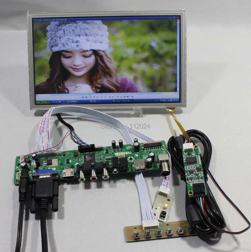 ТВ ПК HD MI CVBS/RF USB аудио ЖК-драйвер плата VST29.03B + 8 9 дюйма HSD089IFW1 1024x600 ЖК-экран