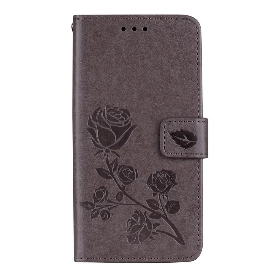 3D чехол кошелек с узором розы для Huawei Y3 2017 кожаный книжка CRO L02 L03 L22