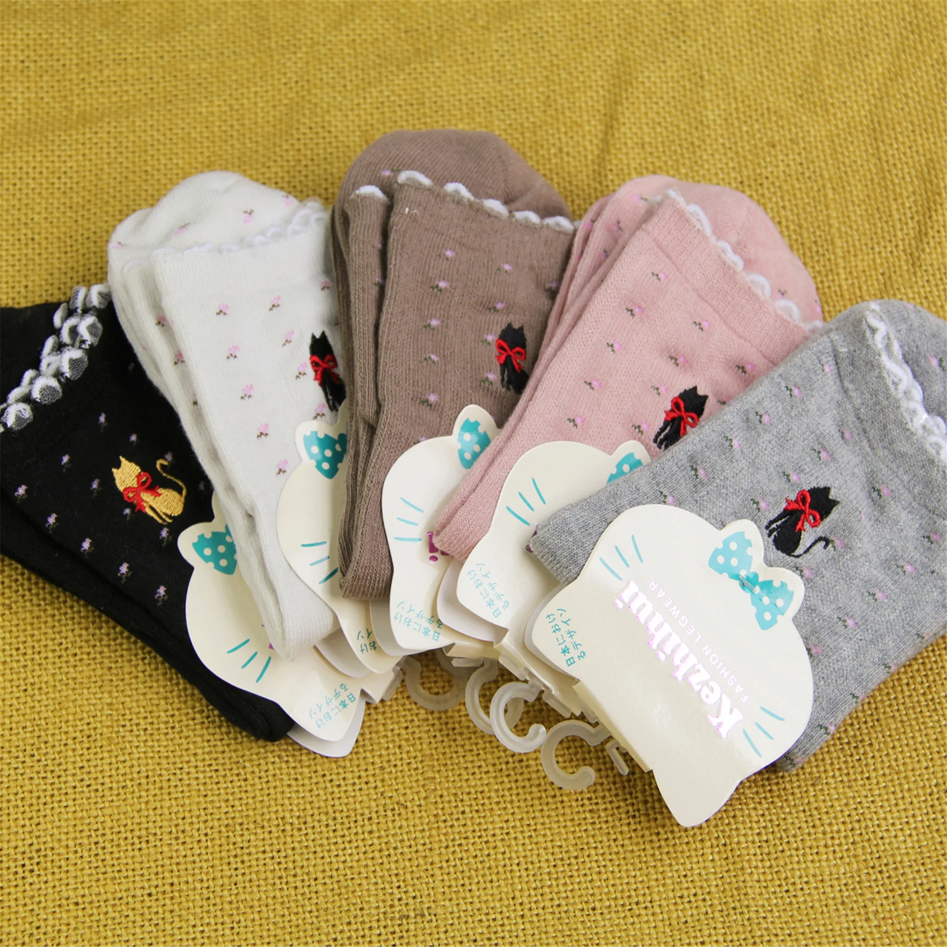 10 Пар/лот Новый зимний хлопок повседневная женщины носки кружева вышивка дамы