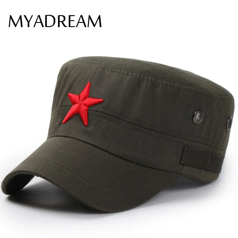MYADREAM 3D Красная Звезда вышивка кость Военная Кепка черная армейская зеленая шляпы